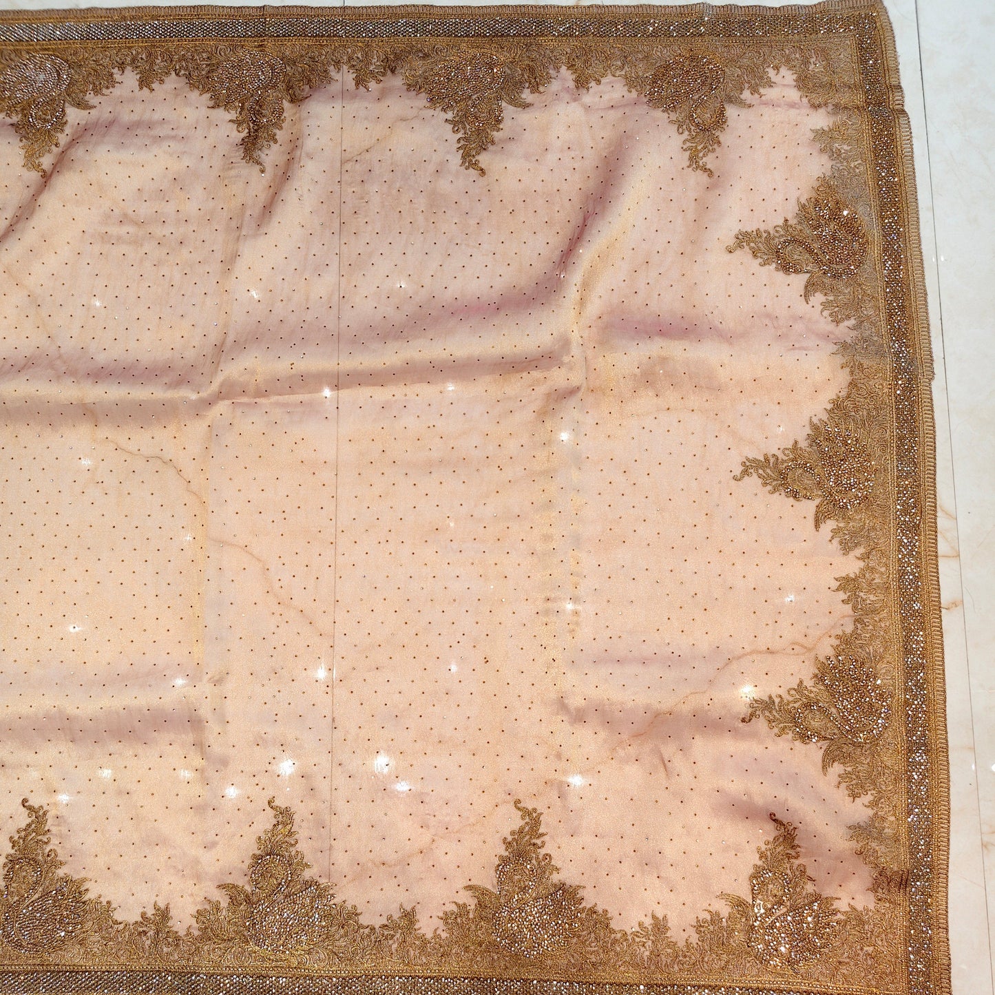 Baby Pink Tissue Saree