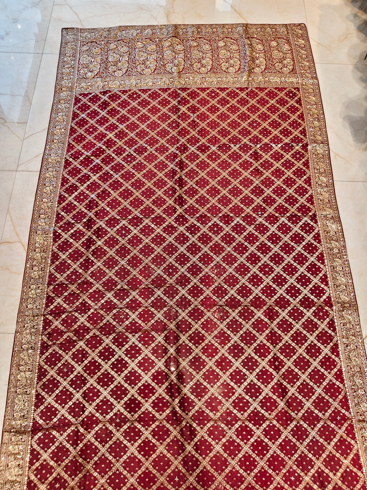 Maroon Handwork Saree
