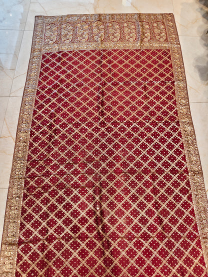 Maroon Handwork Saree