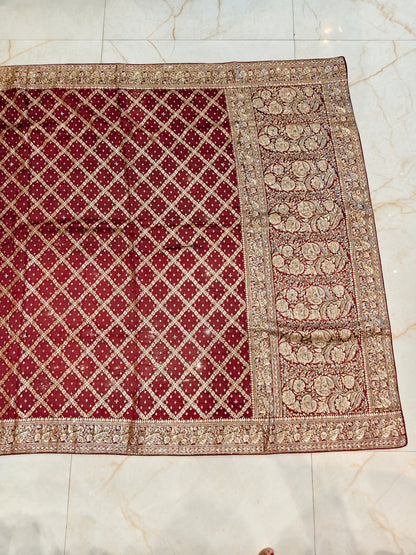 Maroon Handwork Saree