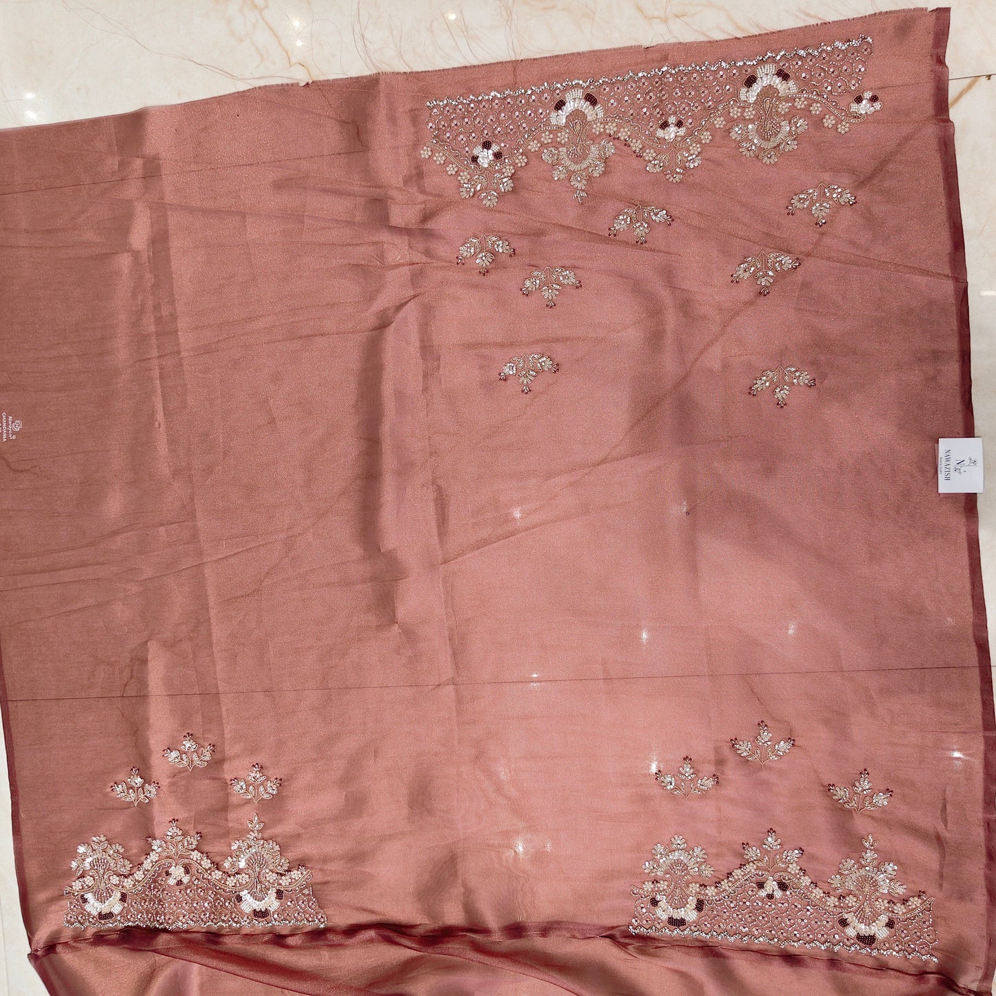 Rose Gold Handwork Saree