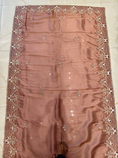 Rose Gold Handwork Saree