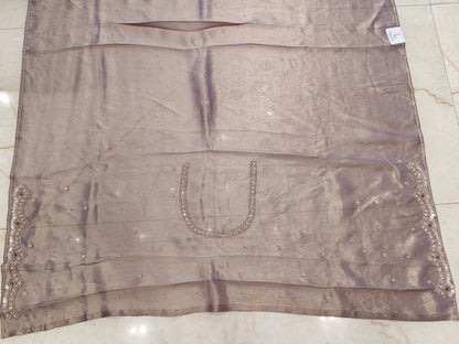 Lavender Handwork Tissue Saree