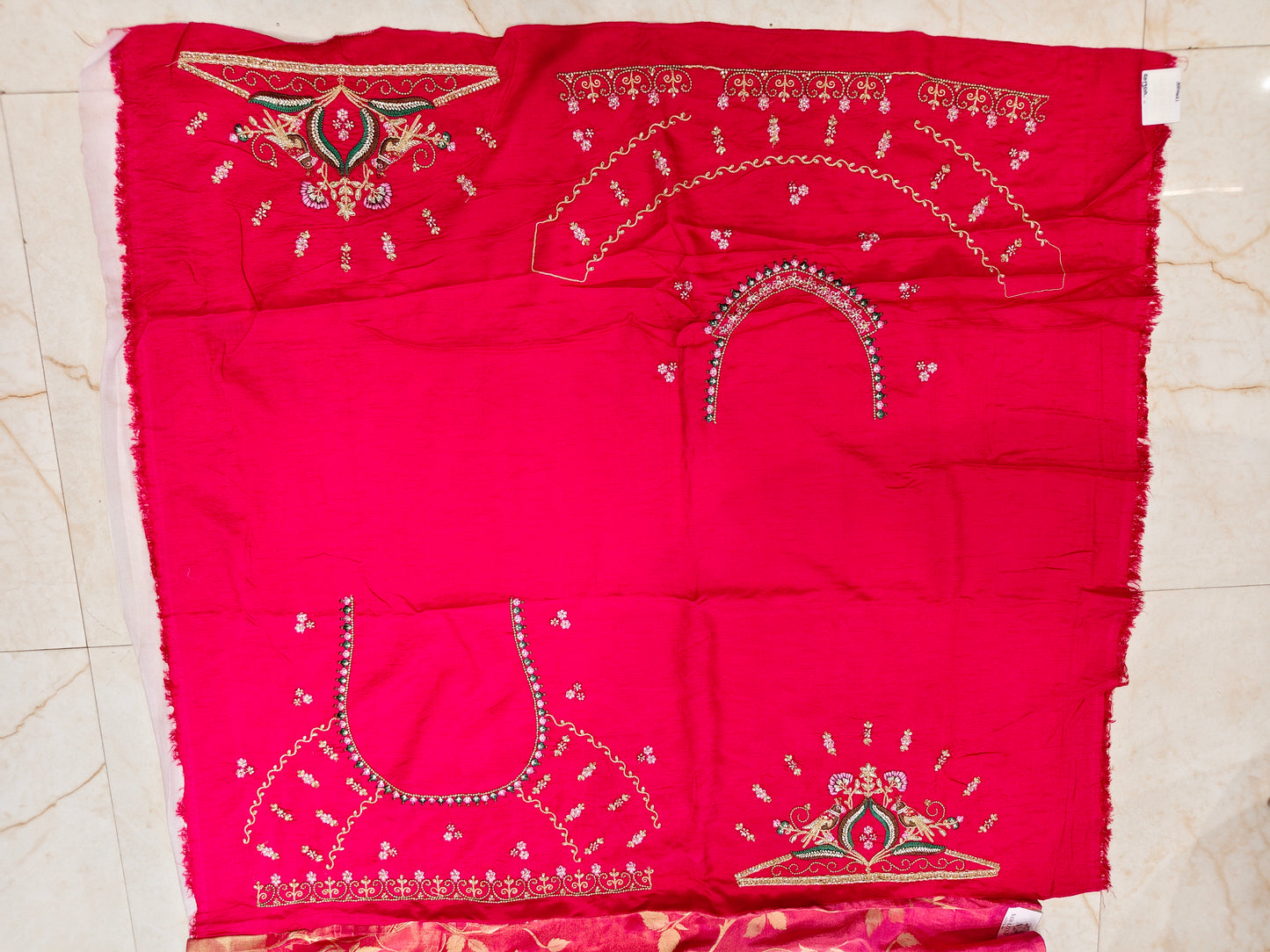 Rani Pink Motif Saree