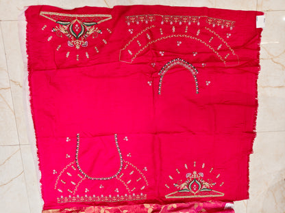 Rani Pink Motif Saree