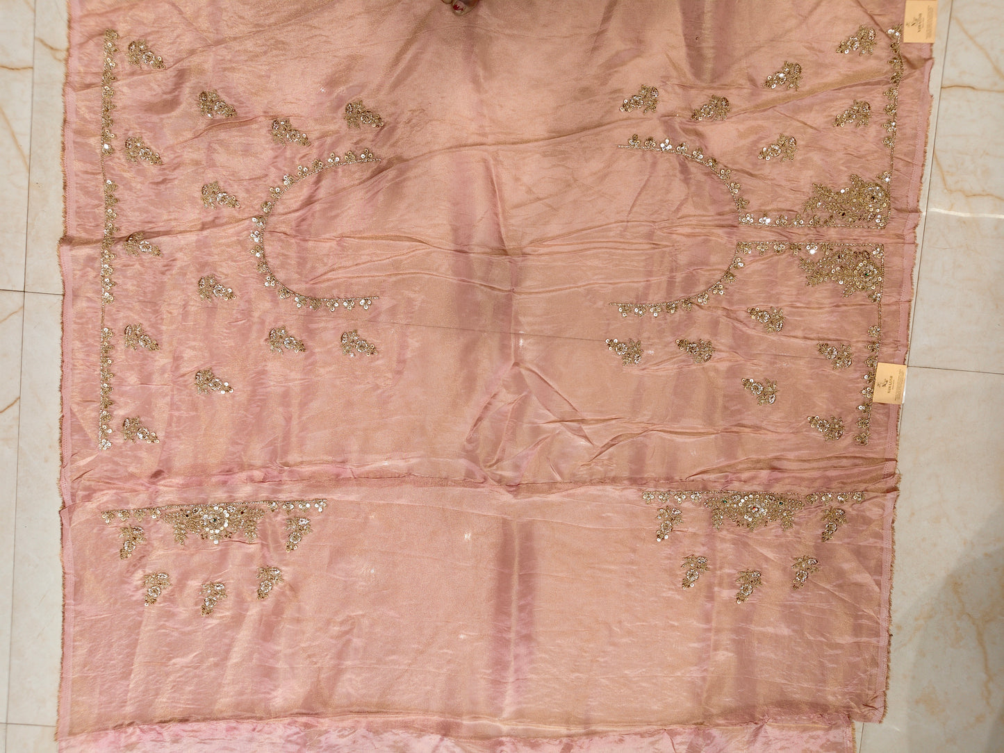 Baby Pink Tissue Saree