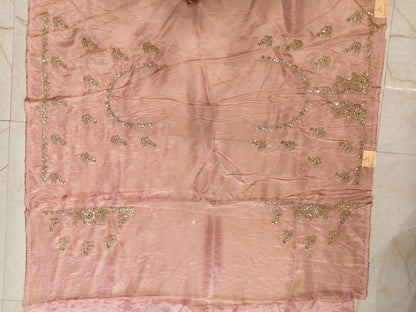Baby Pink Tissue Saree