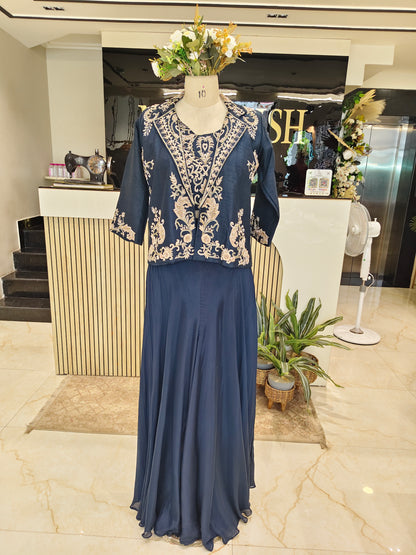 Navy Blue Indo Western Set