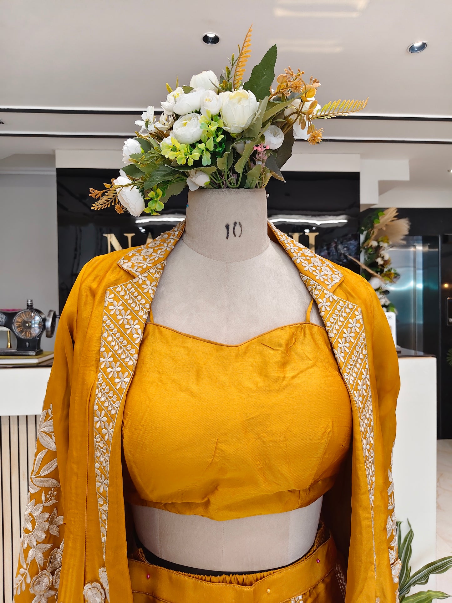 Mustard Silk Palazzo Set