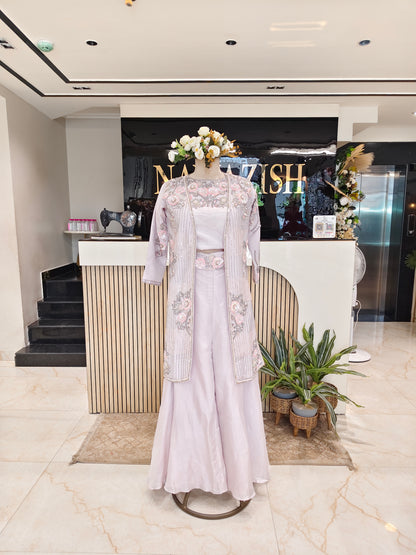 Lavender Blazer Palazzo Set
