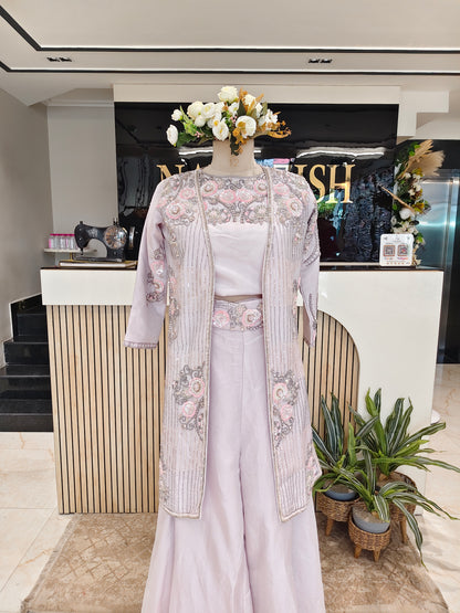 Lavender Blazer Palazzo Set