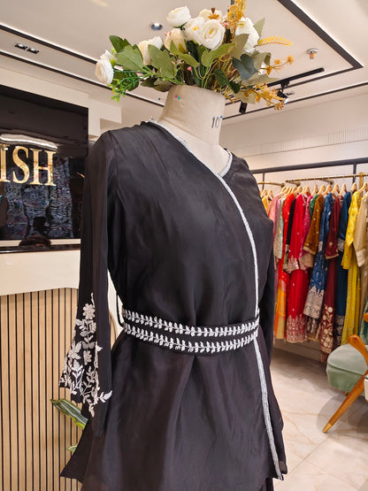 Black Silk Palazzo Set