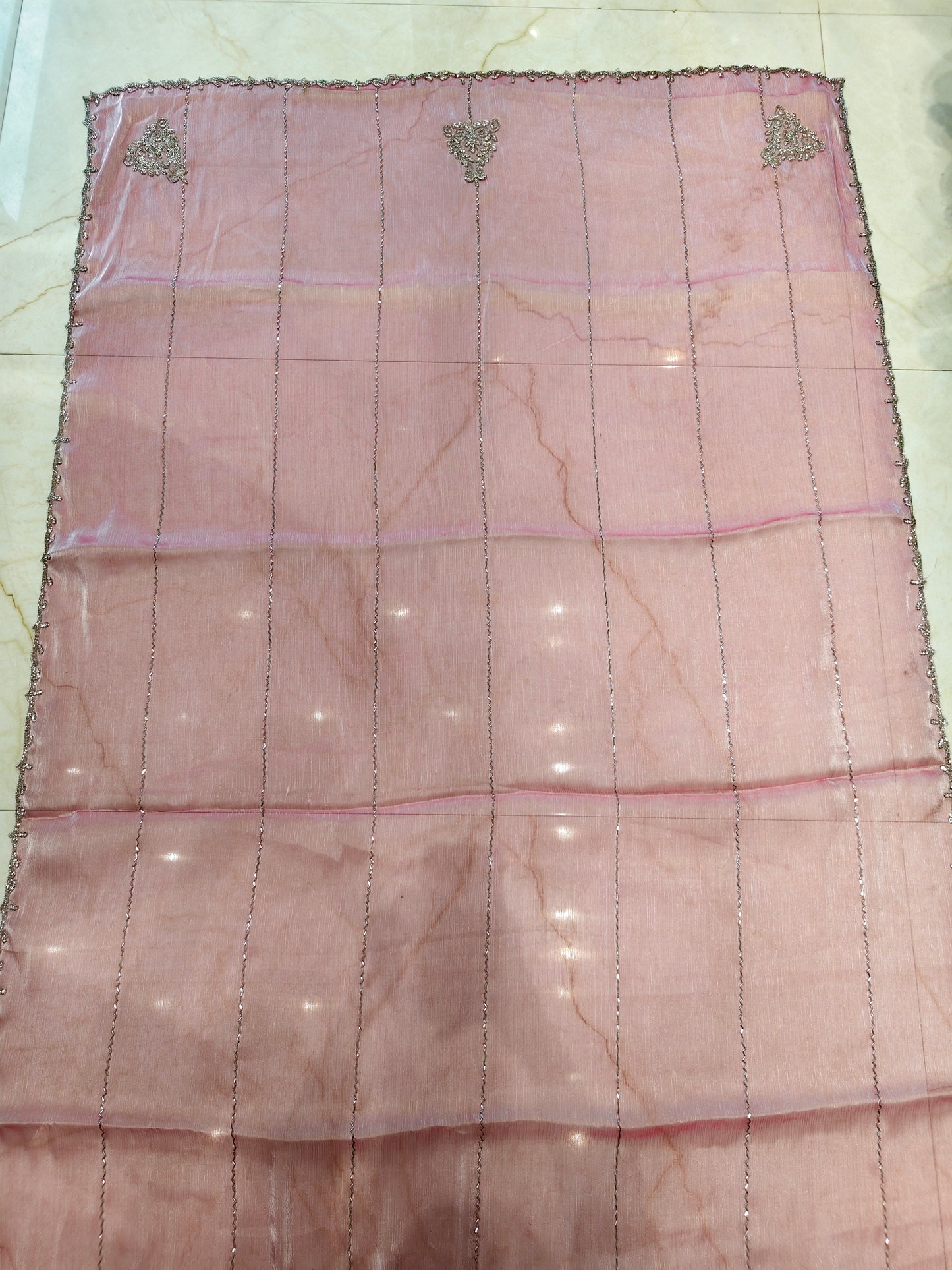 Onion Pink Tissue Saree