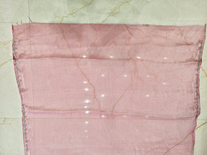 Onion Pink Tissue Saree