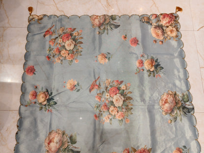 Powder Blue Motif Saree