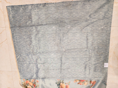 Powder Blue Motif Saree
