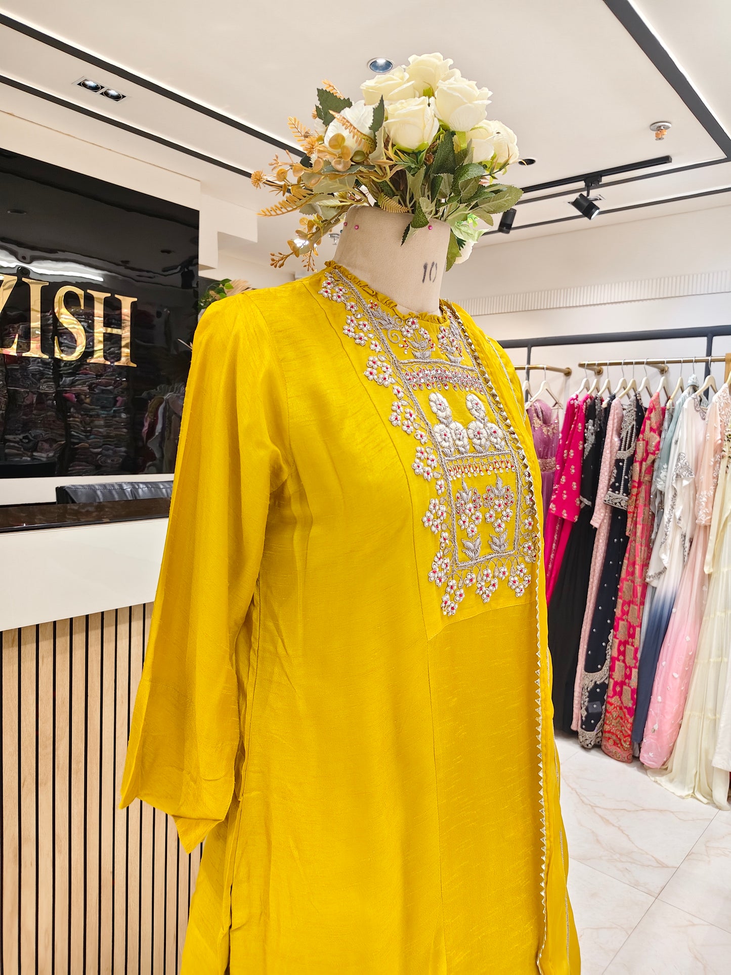 Mustard Sharara Set