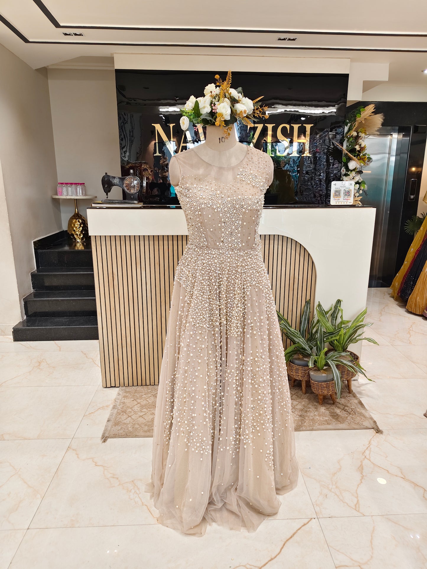 Golden Net Anarkali