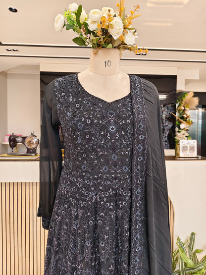Black Chinon Anarkali