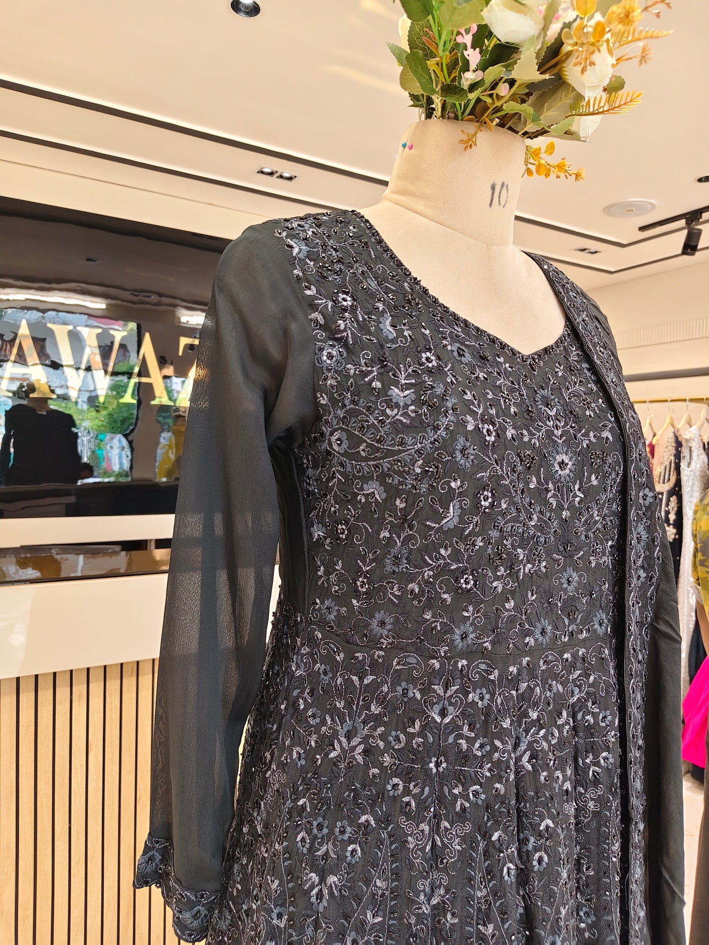 Black Chinon Anarkali