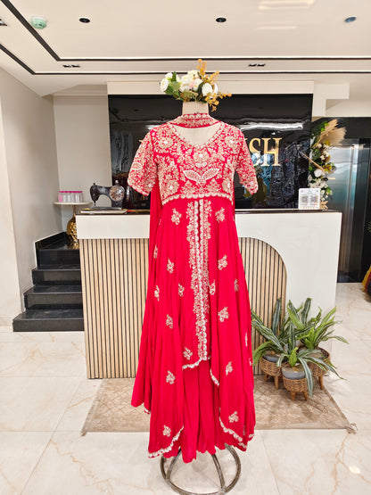 Red Silk Palazzo Set