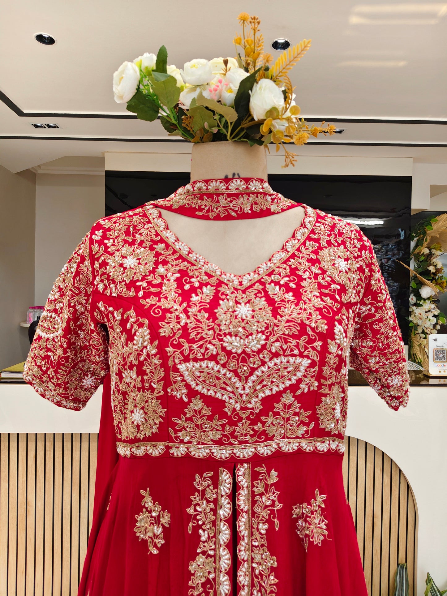 Red Silk Palazzo Set
