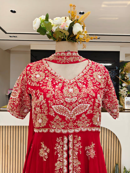 Red Silk Palazzo Set