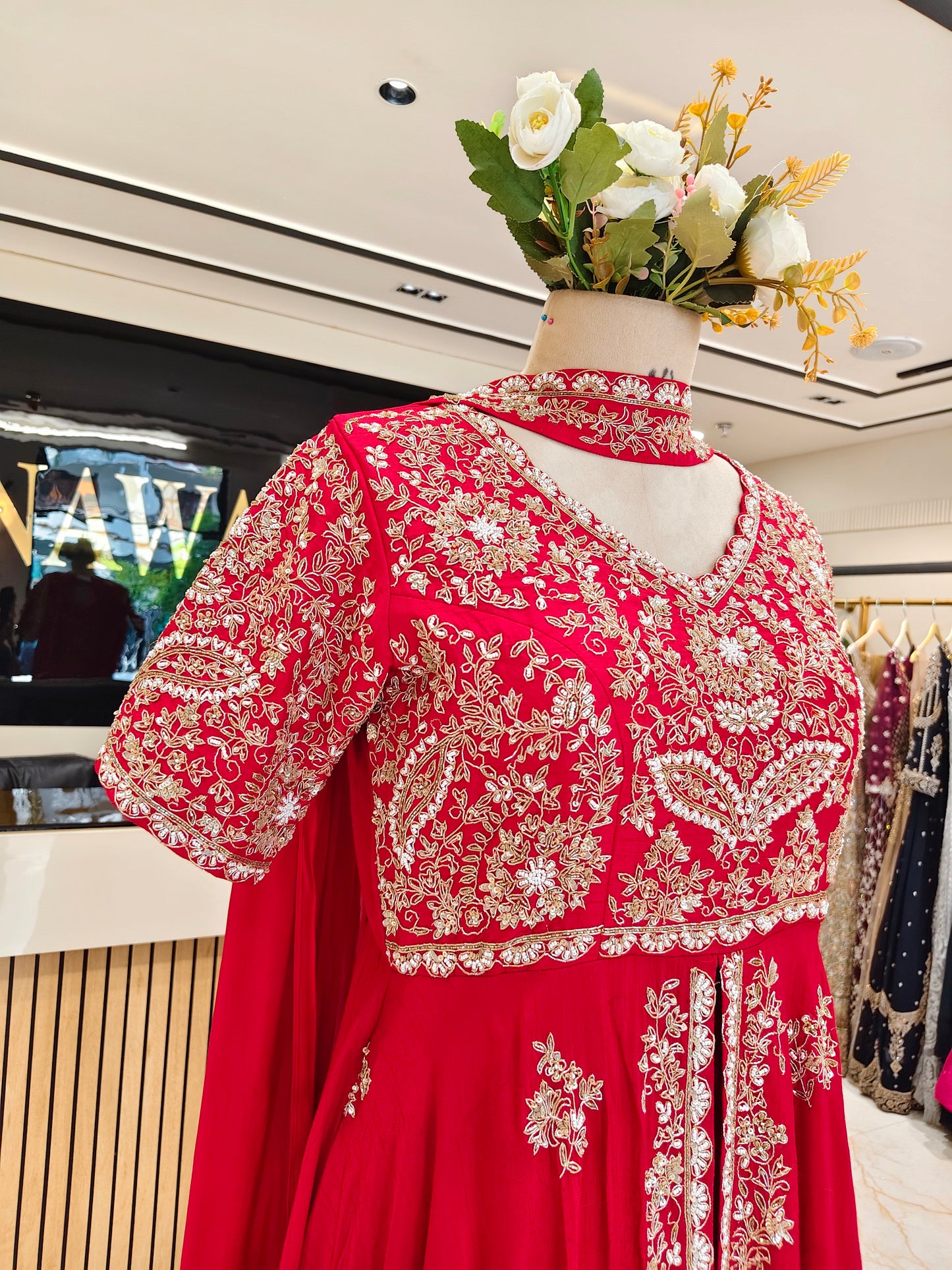 Red Silk Palazzo Set