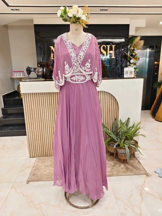 Lavender Georgette Anarkali