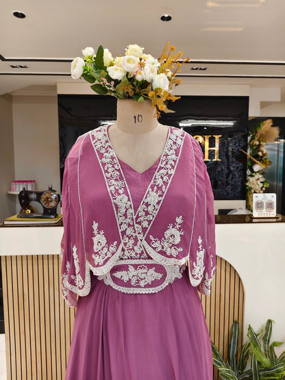 Lavender Georgette Anarkali