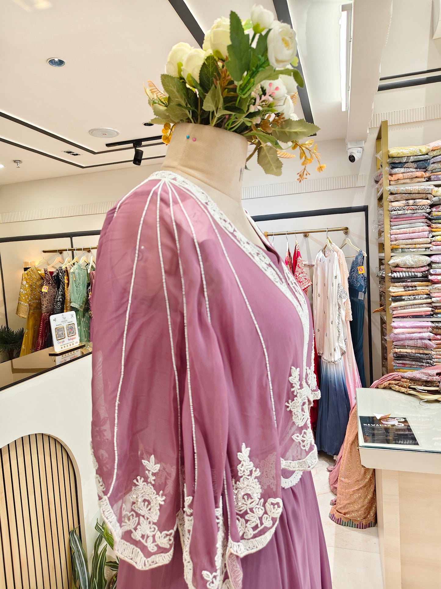 Lavender Georgette Anarkali