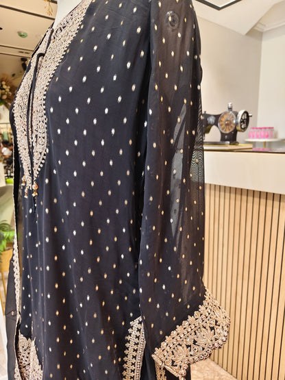 Black Zari Garara Set