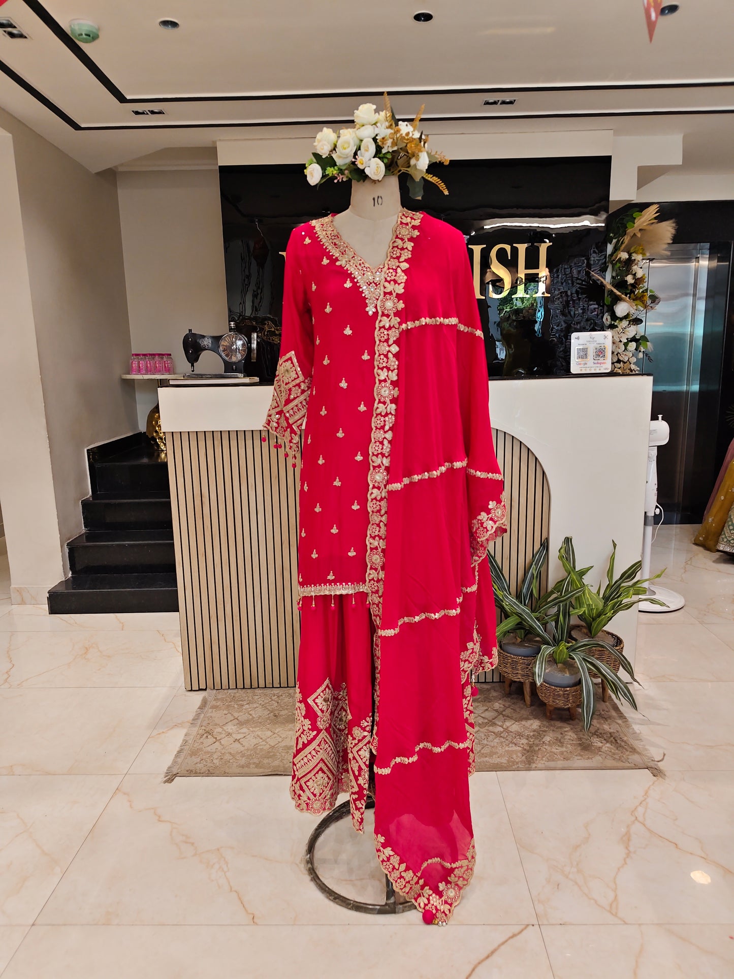 Rani Pink Sharara Set