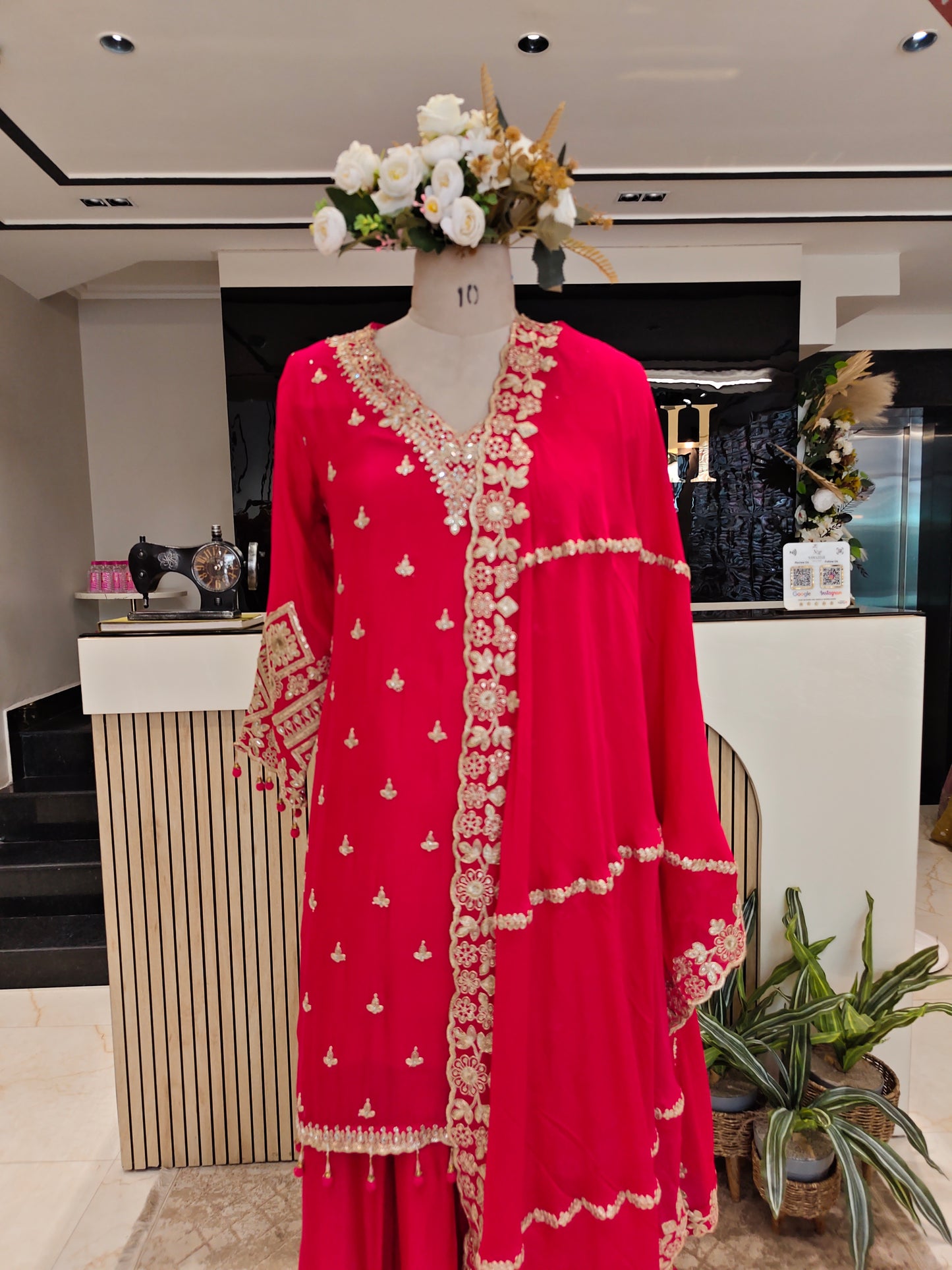 Rani Pink Sharara Set