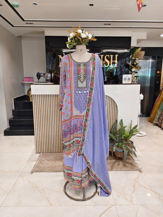 Light Purple Palazzo Set