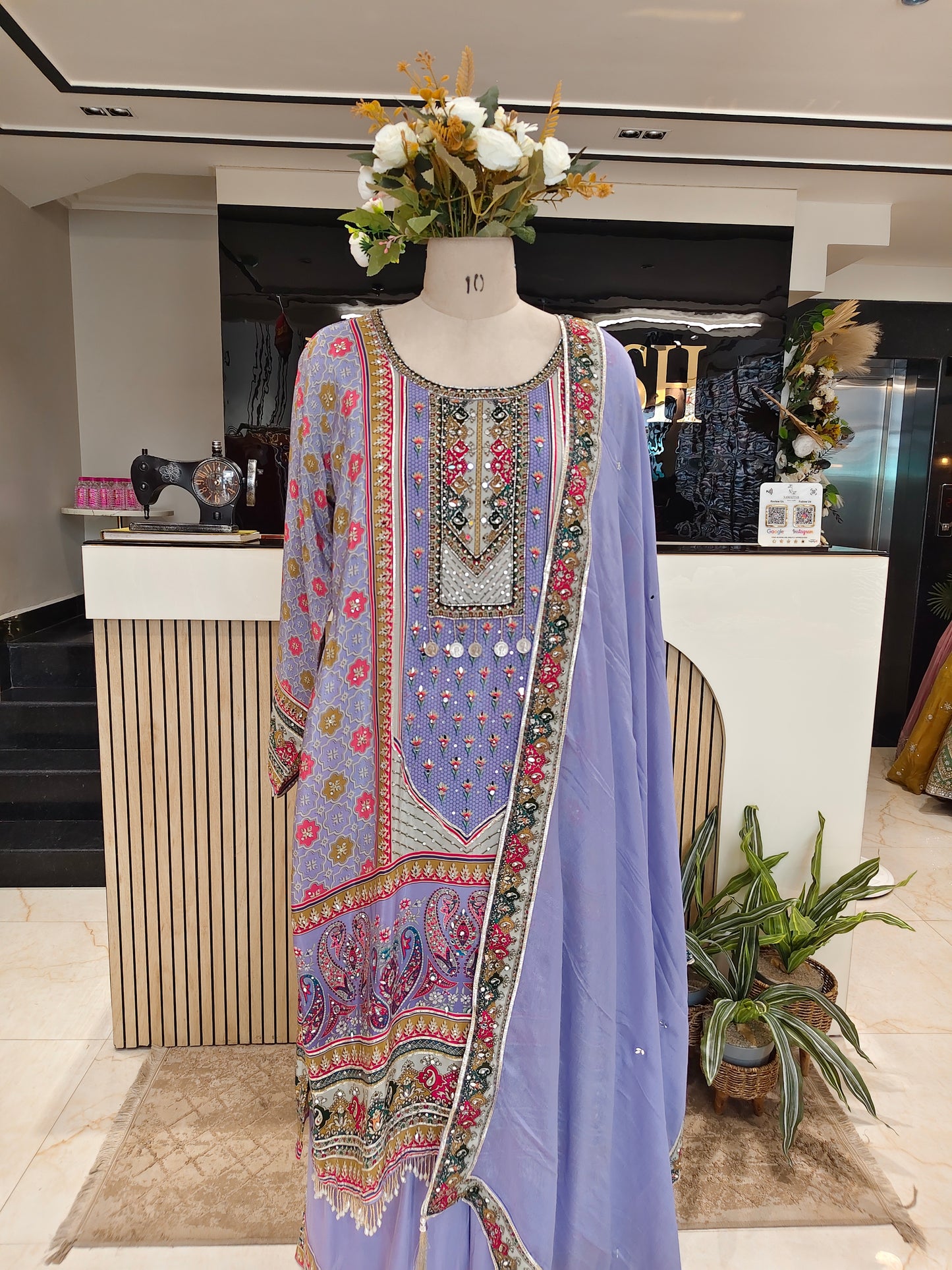 Light Purple Palazzo Set