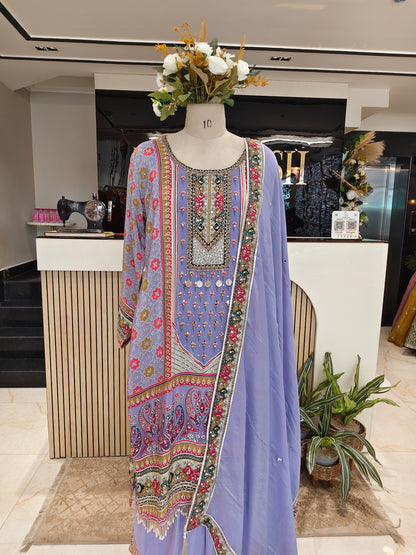Light Purple Palazzo Set