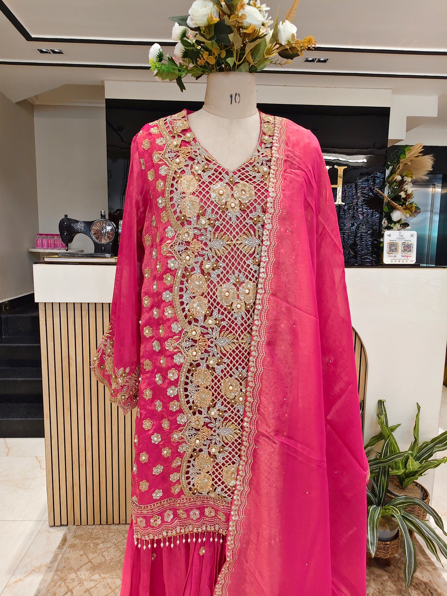 Rani Pink Tissue Garara Set