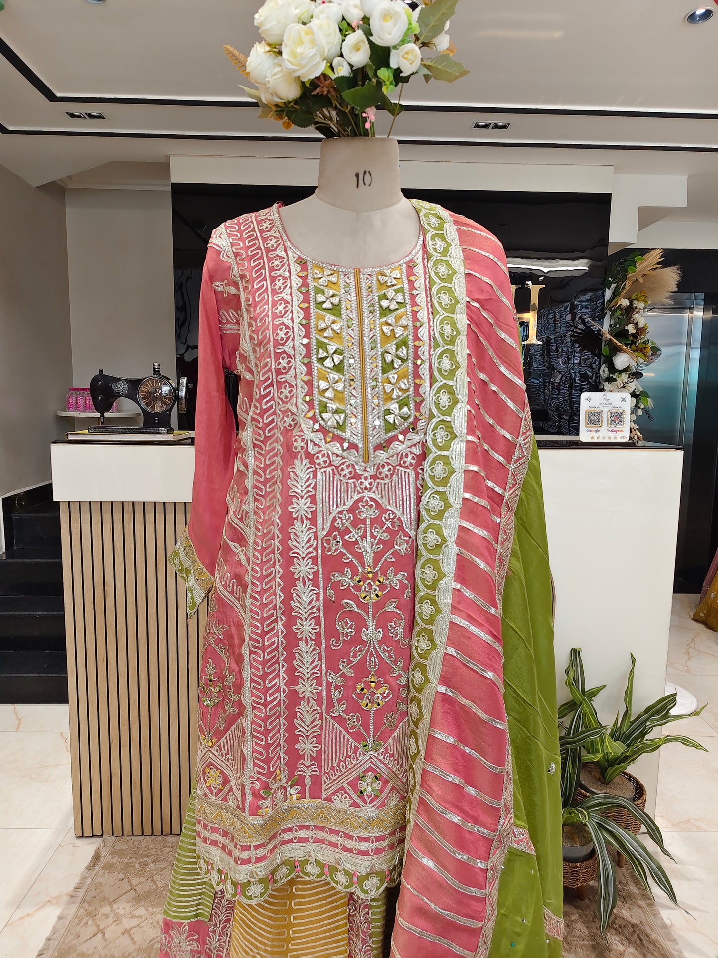 Baby Pink Sharara Set