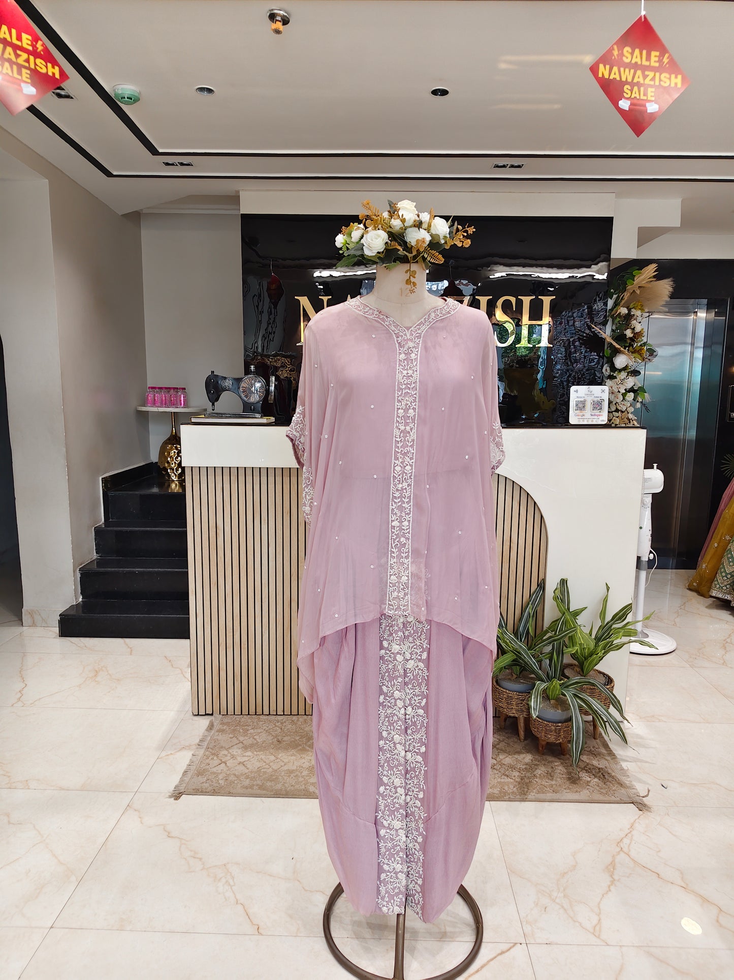 Lavender Tulip Indo Western