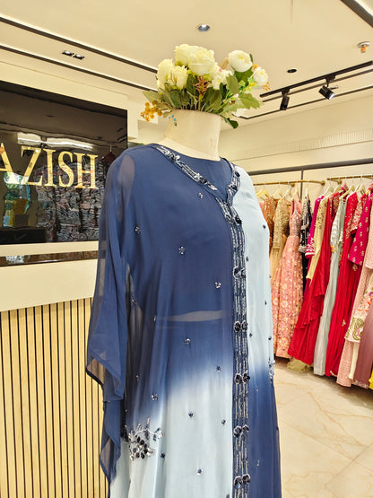 Navy Blue Kaftan Set