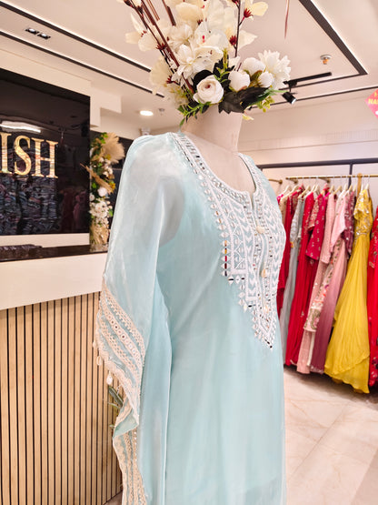 Sky Blue Kaftan Set