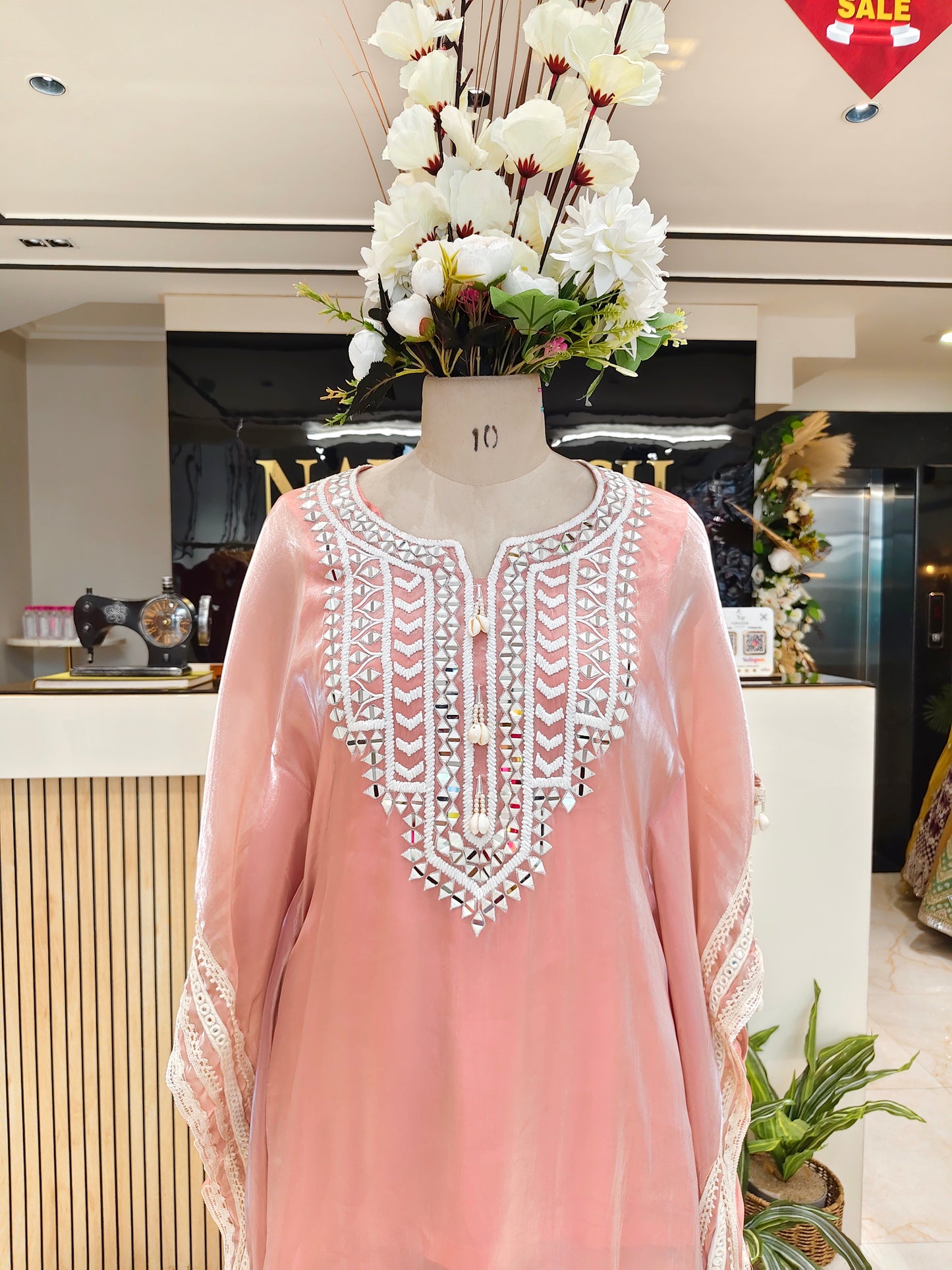 Peach Jimmy Choo Kaftan Set