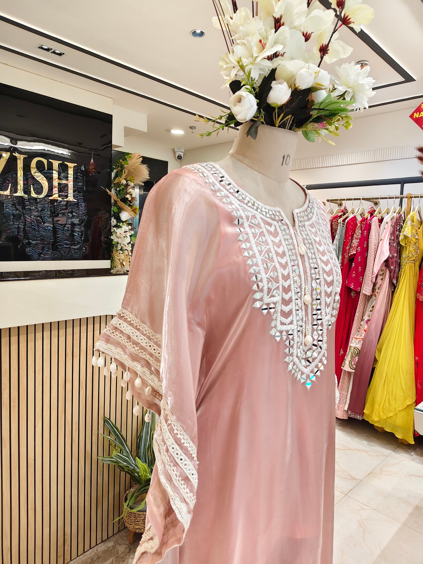 Peach Jimmy Choo Kaftan Set