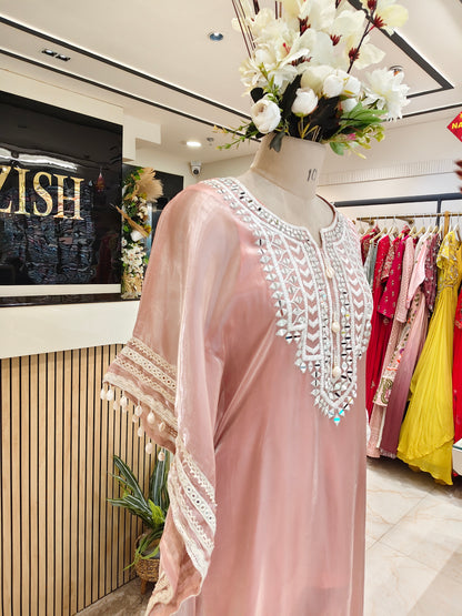 Peach Jimmy Choo Kaftan Set