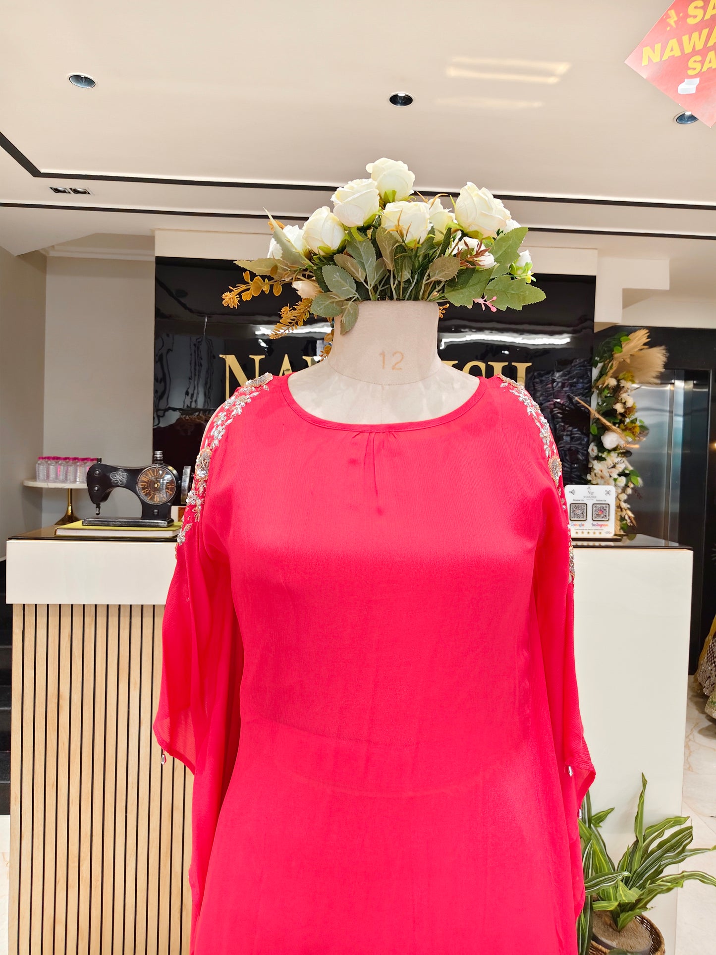 Carrot Pink Kaftan Set