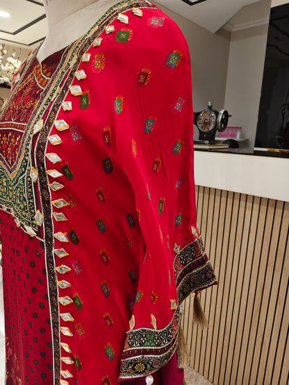 Maroon Kaftan Set