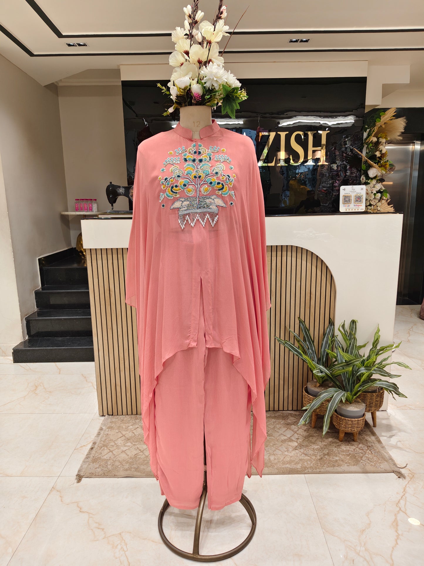Baby Pink Kaftaan Set