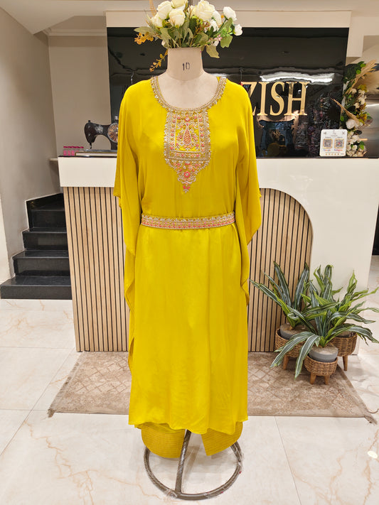 Neon Green Kaftaan Set