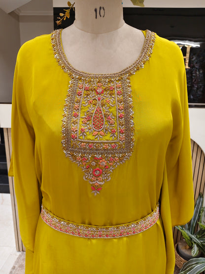 Neon Green Kaftaan Set